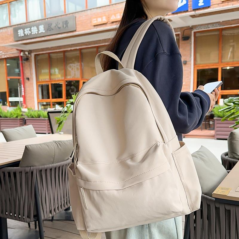 Schoolbag Simple Backpack Women's Backpack School Bag Girls College Students Short Trip Computer Bag 1011 New Lightweight Versatile