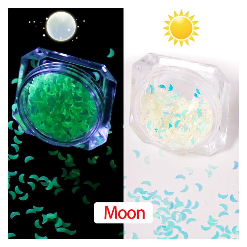 

3mm Glow In The Dark Resin Sequins Filler For Resin Mold DIY Accessories Luminous Star Moon Glitter Flakes Epoxy Fillings S