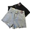 High Waist Ripped Denim Shorts: Women's A-Line, Loose Fit, Super Short Hot Pants for Summer