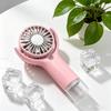 Handheld Misting Fan with USB Charging Portable Wearable Cooling Fan for Students Travel Water Spray Long Battery Life Low Noise