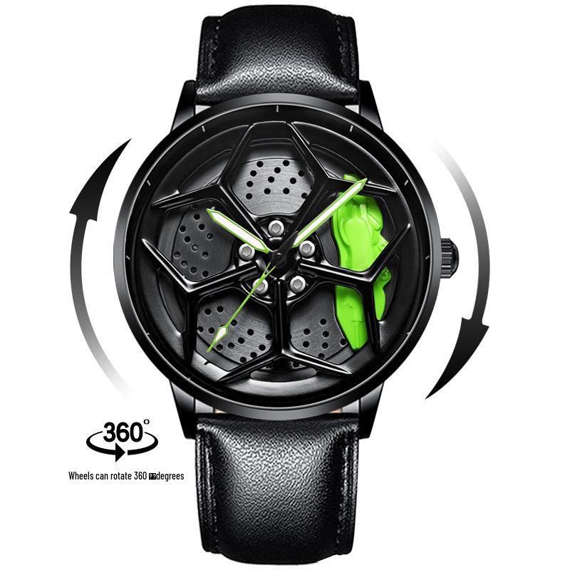 SVJ Multifunctional Men's Off-Road Waterproof Quartz Watch with 3D Hollow Design
