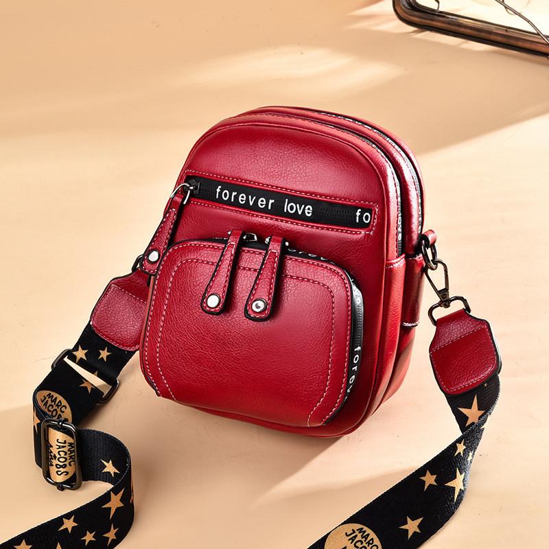 Stylish Mini Round Pu Shoulder Bag For Women In Black Gray Pink Coffee Red And Yellow