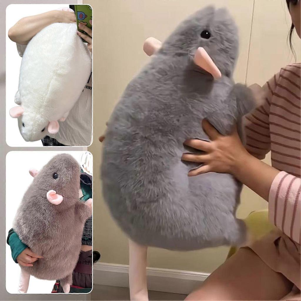 Jumbo Rat Plush Toy 90cm Realistic Giant Mouse Stuffed Animal Pillow, Christmas Birthday Gift for Boys Girls
