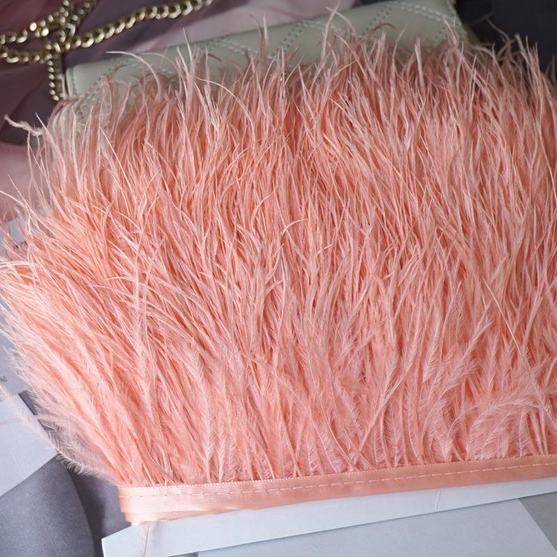 Culoare Pene de Struț Margine Pânză 9-11Cm Rochie Decorațiune Modă Pânză de Pene Cu Franjuri Accesorii Îmbrăcăminte