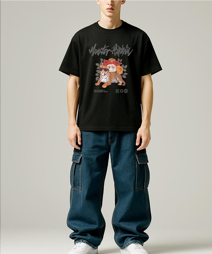 MONSTER REPUBLIC Leopard Garden Vivid T-Shirt Black_8148