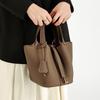 Top-grain Ledertasche Echtleder Damentasche Bucket Bag Retro Vielseitige und modische Handtasche