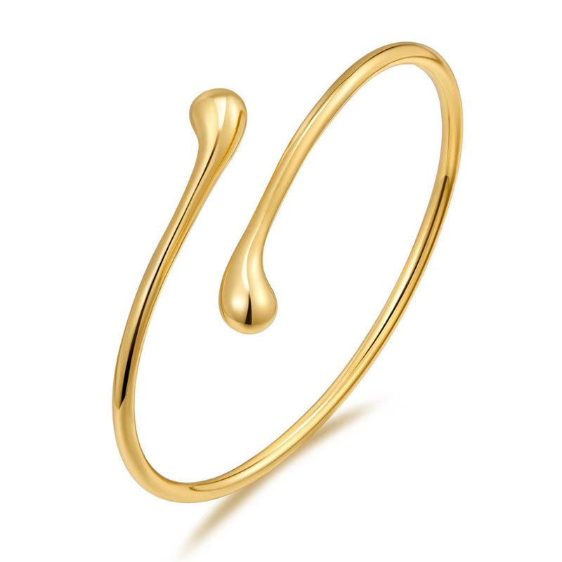 Geometric Metal Arm Bangle Set: Adjustable, Hollow, Exaggerated Design for Women