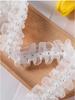 4cm Beaded Rough-Edge Gauze Lace Chiffon Trim for DIY Neckline, Skirt Hem, and Doll Clothes.