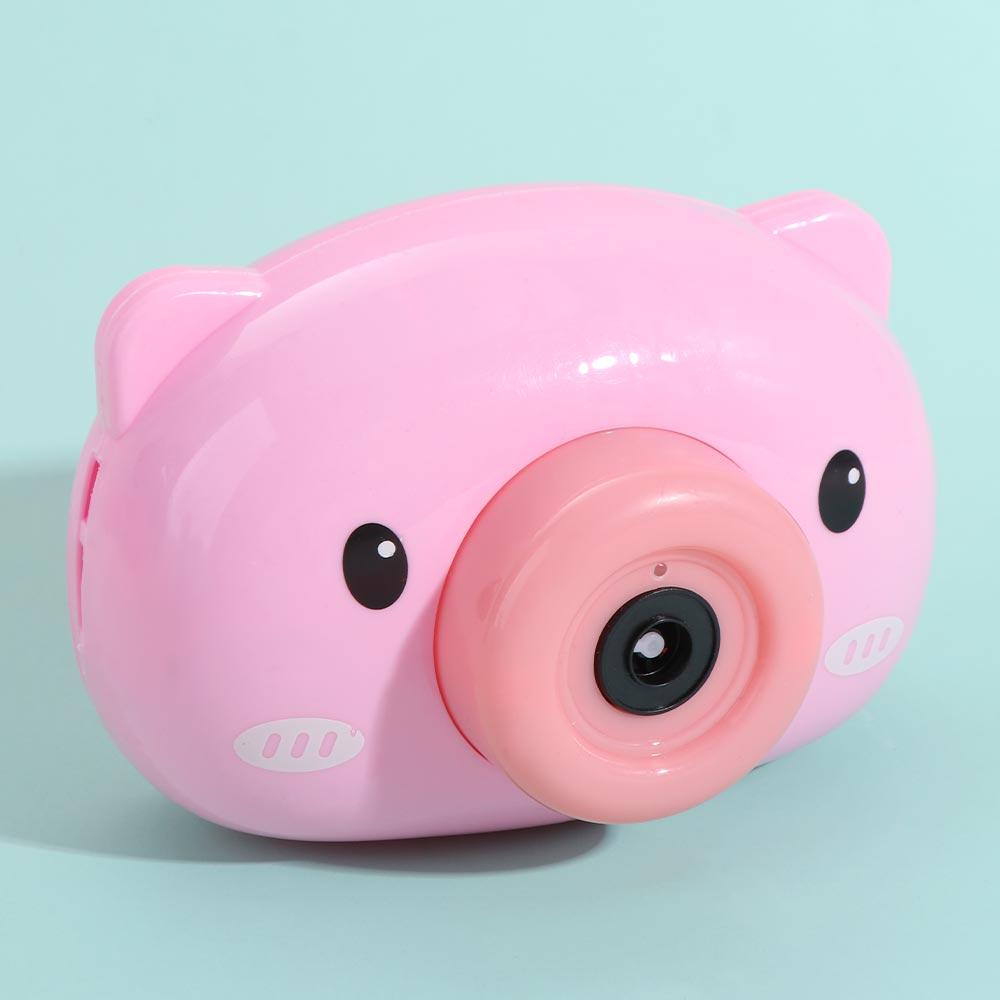 Zabawna Wytrzymała Dziecięca Maszynka do Baniek Kreskówkowa Automatyczna Wytwornica Baniek Mydlanych Kształt Aparatu Świnia Kreskówkowy Dmuchacz Baniek Na Zewnątrz