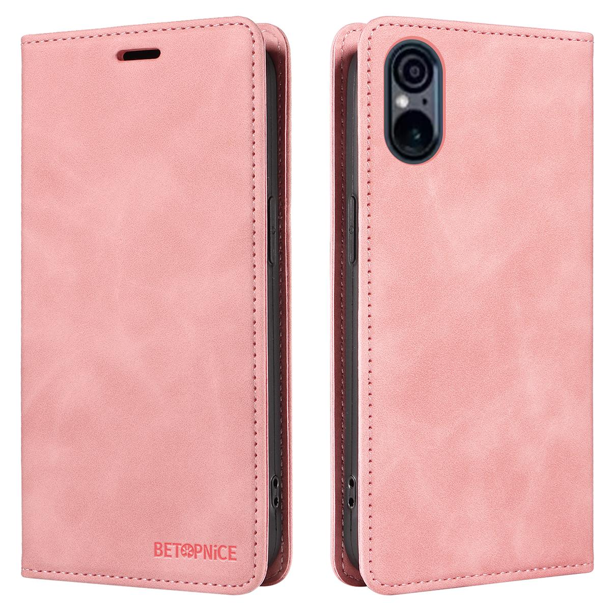 

BETOPNICE 003 For Sony Xperia 5 VI Case Leather Flip Phone Cover RFID Blocking B
