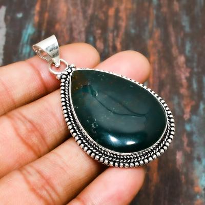 Bloodstone, Gemstone Handmade Jewelry 925 Sterling Silver Pendant For Thanksgiving