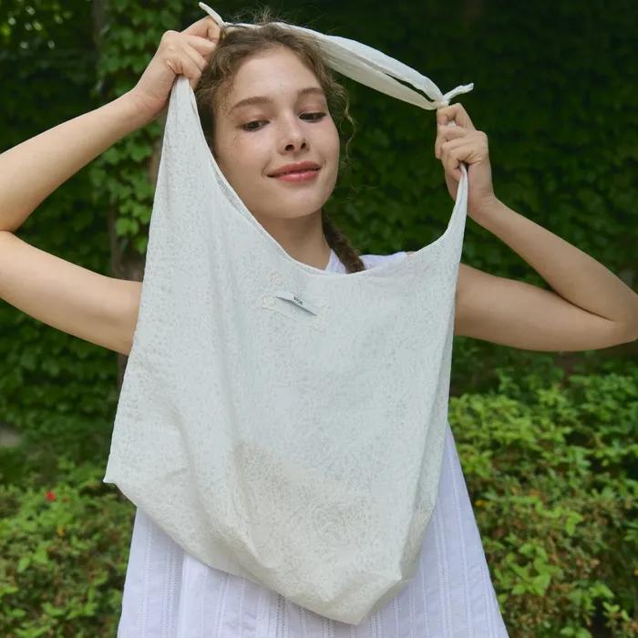 Cotton Leaves Bag_White