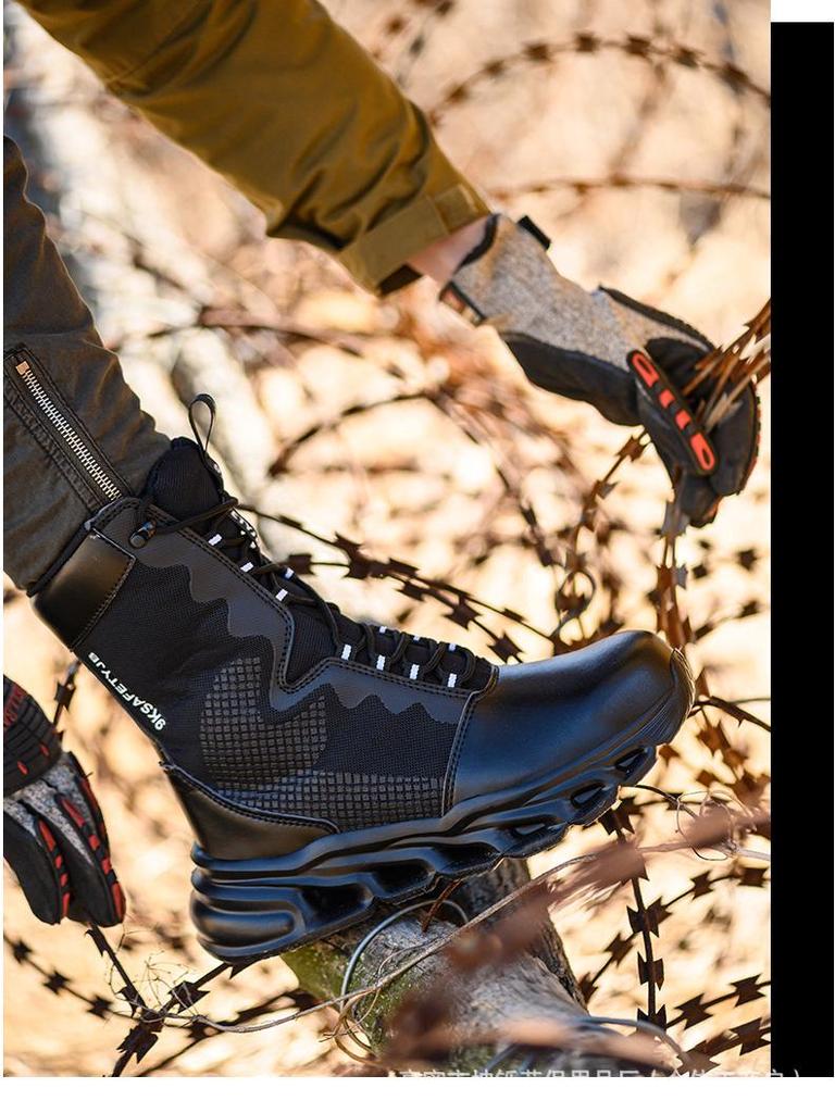 Men's Breathable Water-Resistant Anti-Smash High-Top Work Boots