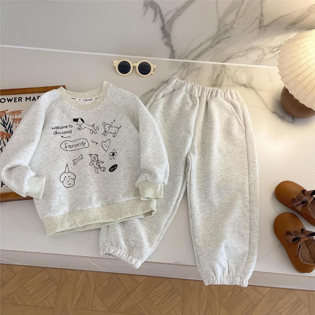 Children's Suit Boy Girl Spring Sports Sets Kids Cartoon Sweatshirts+Pants 2Pcs Outfits Toddler Autumn Clothing