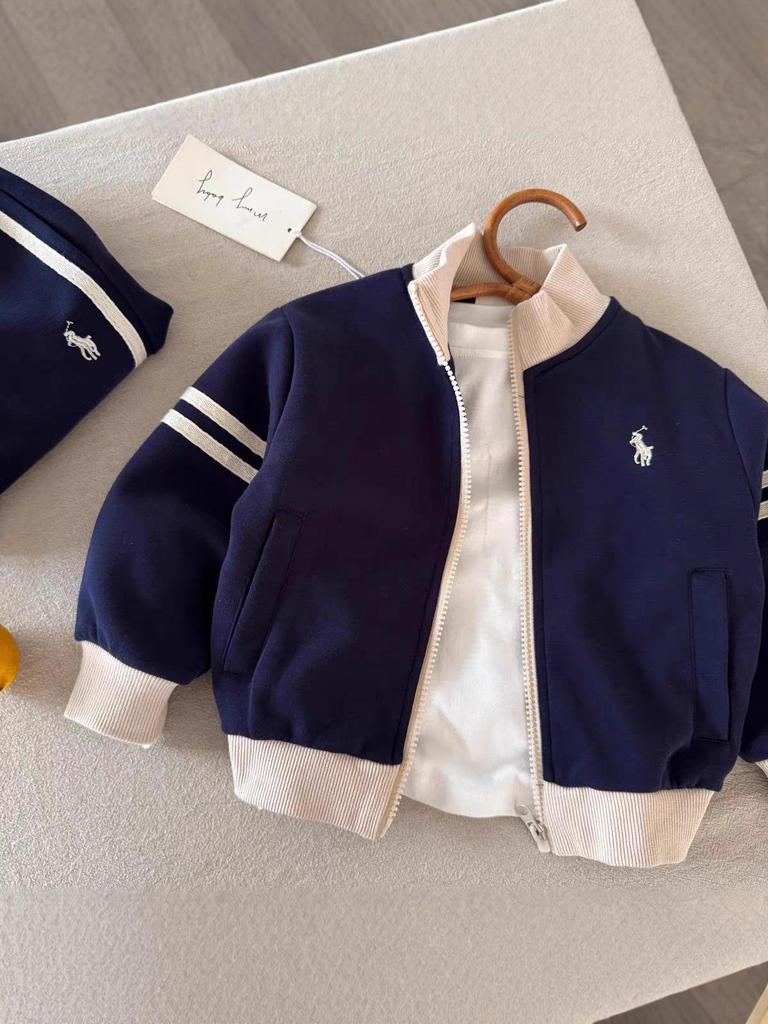 Trendiges Jungen-Set mit besticktem Hoodie und Jogginghose: Zweiteiliges Outfit für Frühling/Herbst für Kleinkinder bis große Kinder