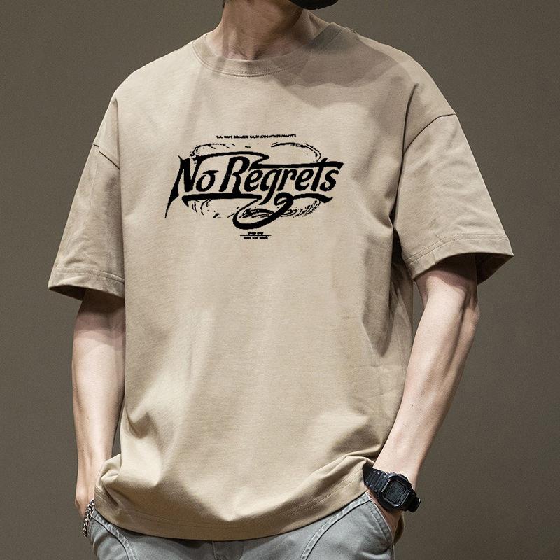 Short Sleeved T-shirt Men's Summer Trendy Brand Versatile Pure Cotton Heavyweight Base Shirt