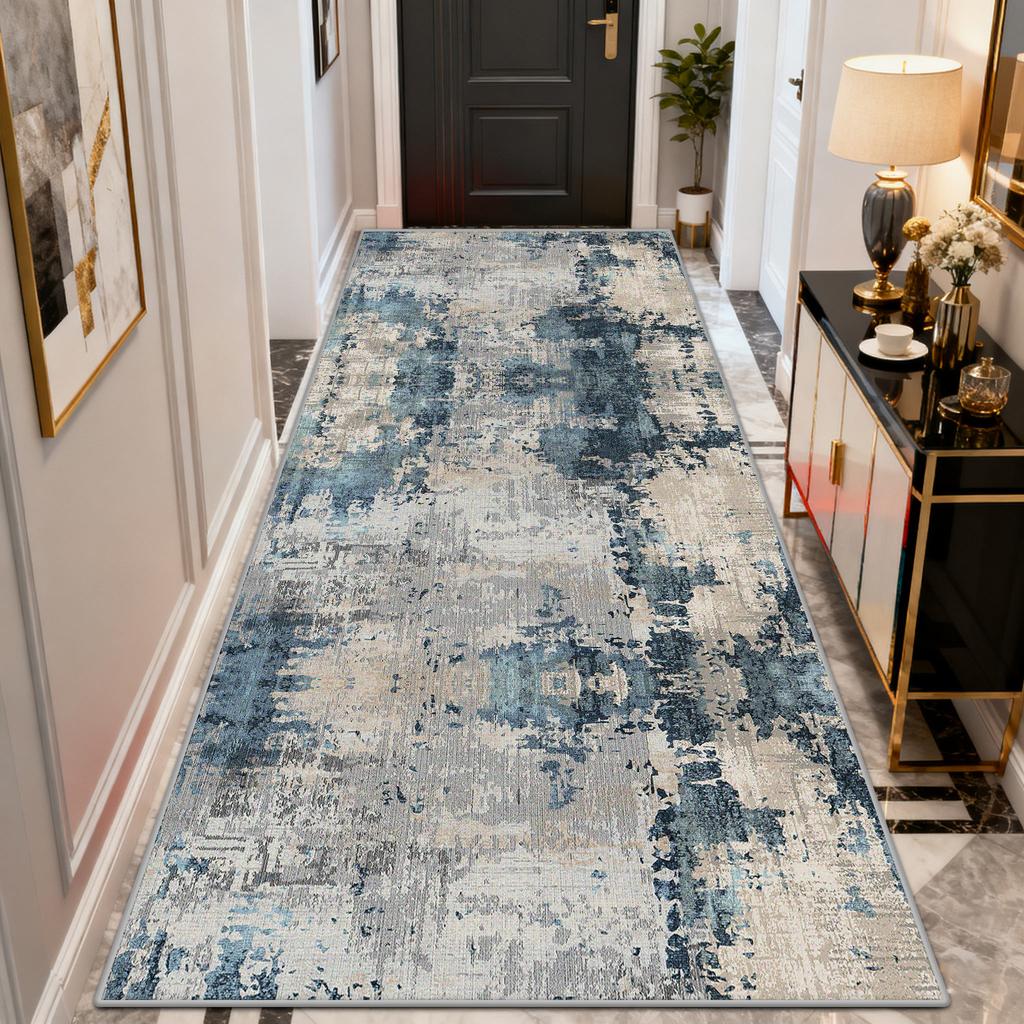 Abstract Modern Long Corridor Rugs Luxury Decoration Doorway Easy Clean Runner Carpet Living Room Bedroom Aisle Non-slip Mat