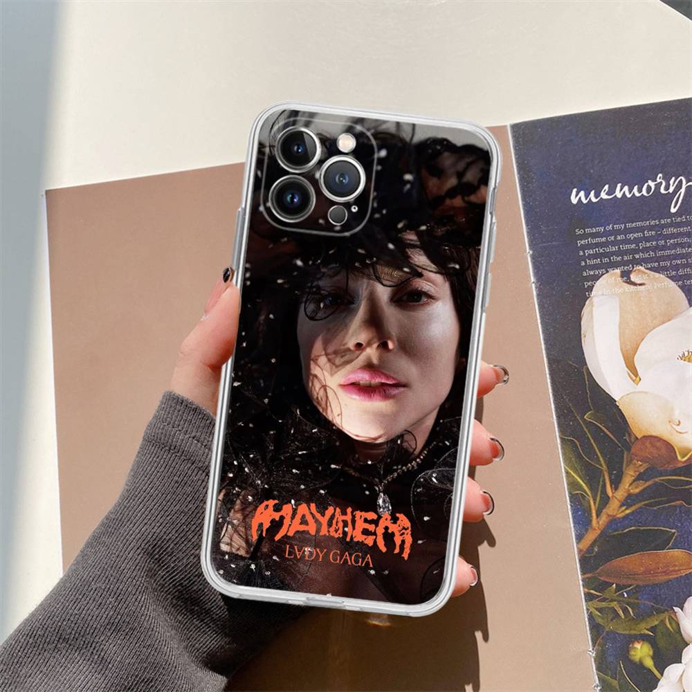 Lady Gaga Ablums For IPhone 11 12 13 14 15 16 17 Pro Max Plus Air Transparent Clear Shockproof Case