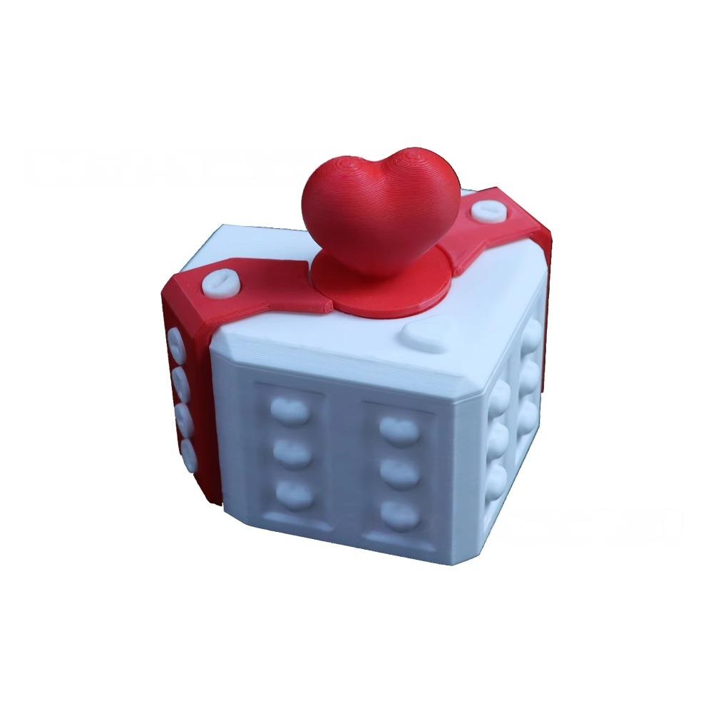 3D Printed Prank Screw Box Plastic Heart Design Box Creative Festive Gift Box  Holiday Birthday