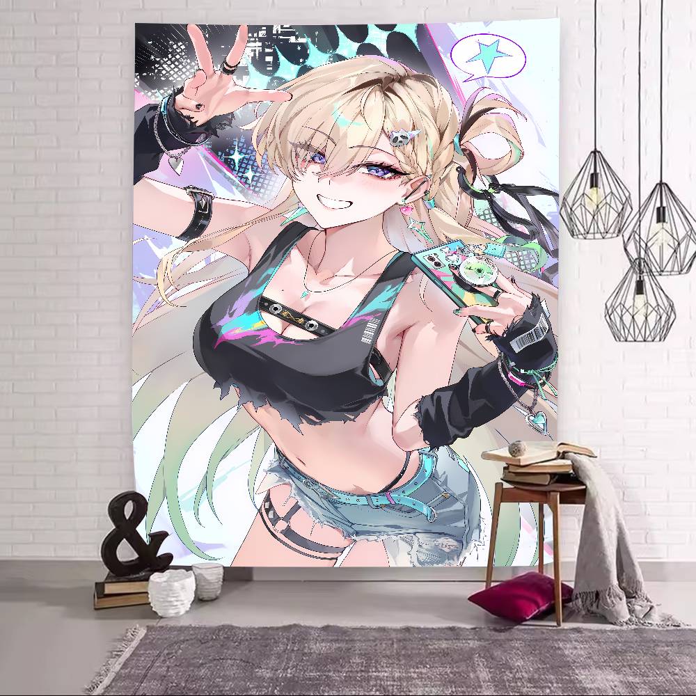Kawaii Hot Pretty Cute Girl Lynae Popular Cool WuWa Gaming Tapestry Wall Cloth Tapestries Decor Wall Carpet Bedroom Decoration