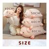 EU SOU Pig Cushion Pig Body Pillow Stuffed Toy Large Extra Large Fluffy Chewy Sleeping Pillow Animal Nap Pillow (40cm, Wide Eyes)