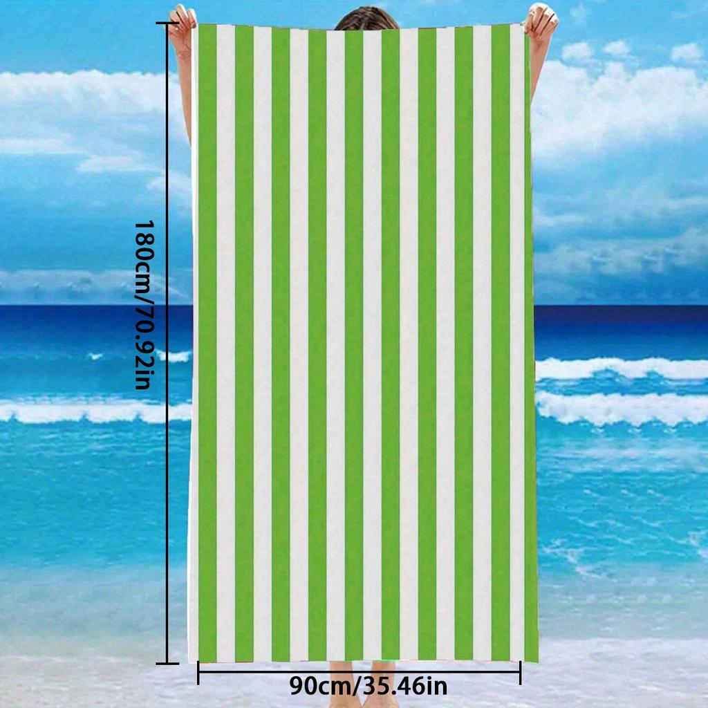 Asciugamano da Spiaggia a Strisce Bianche e Blu - Poliestere Assorbente ad Asciugatura Rapida per Spiaggia e Piscina, Morbido e Leggero