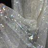 5MM Sequined Stretch Shiny Fabric, Net Transparent Gold Fabric Suitable for DIY Wedding Performance Dress Long Skirt