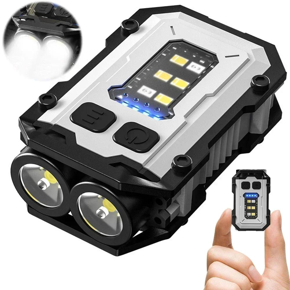 Mini Flashlight Keychain Light 5000 Lumens Handheld Portable Super Bright Torch Type-C USB Charging Emergency Work Camping Light