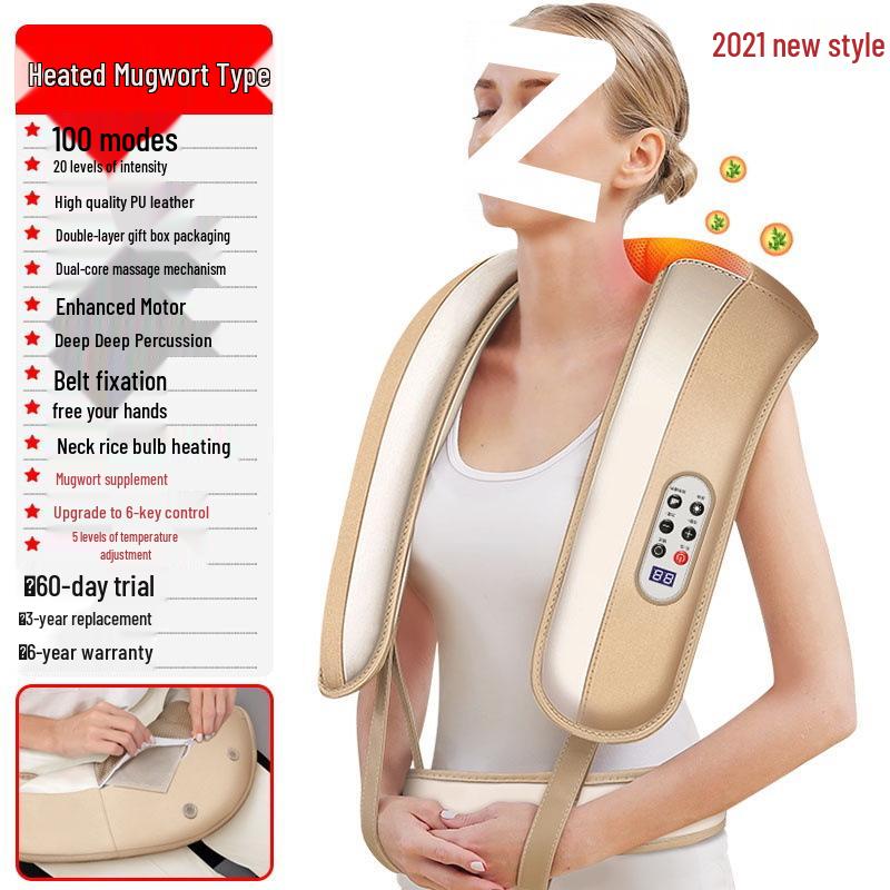 Multi-Functional Neck & Shoulder Percussion Massager for Back, Waist & Cervical Vertebra Tapping