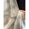 New Chinese Style Ice Silk Tie-dye Acetic Acid Satin Skirt Women's Spring New Tall and Thin Hip-wrapped Fishtail Skirt