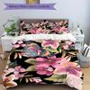 Set Lenzuola con Motivo Floreale 3 Pezzi, Adatto per la Decorazione della Camera da Letto, (Include 1 Copripiumino e 2 Federe, Piumone Non Incluso) yy250822136