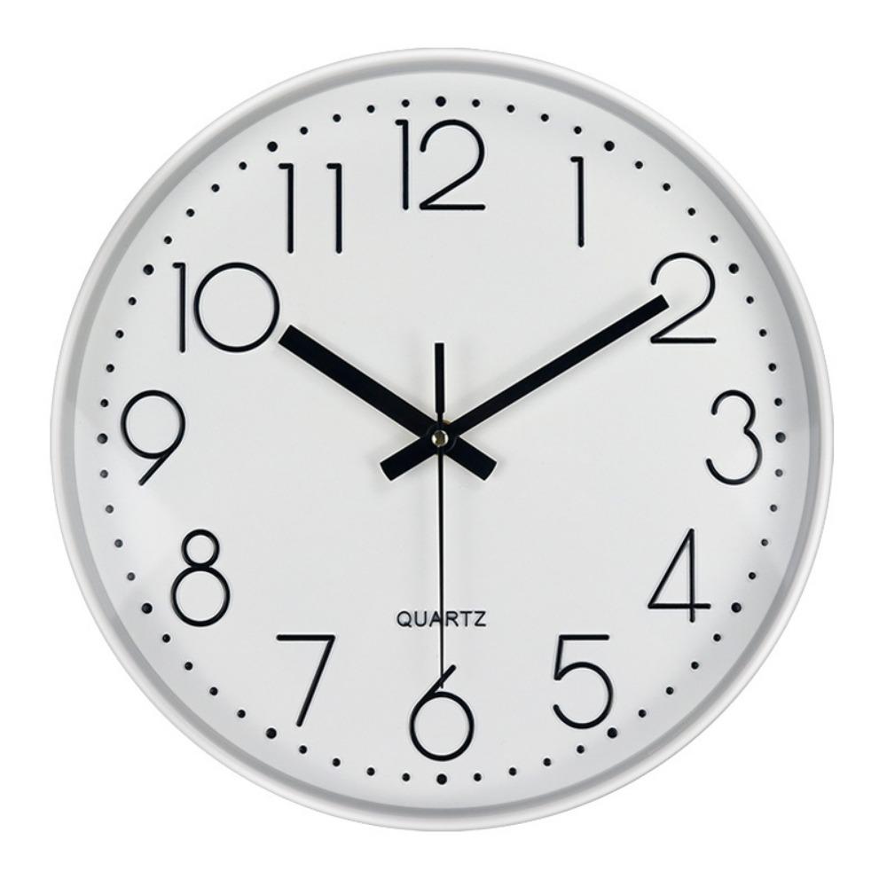Non-Ticking Nordic Wall Clock Round Wall Hanging Clock Electronic Color Clock  Living Bedroom