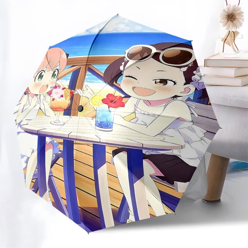 

1pc Floral Outdoor Umbrella with Automatic Open Mechanism, Foldable Design, Iron Frame, Perfect for Festivals, Travel, Daily Use, Gift for Fans.P093