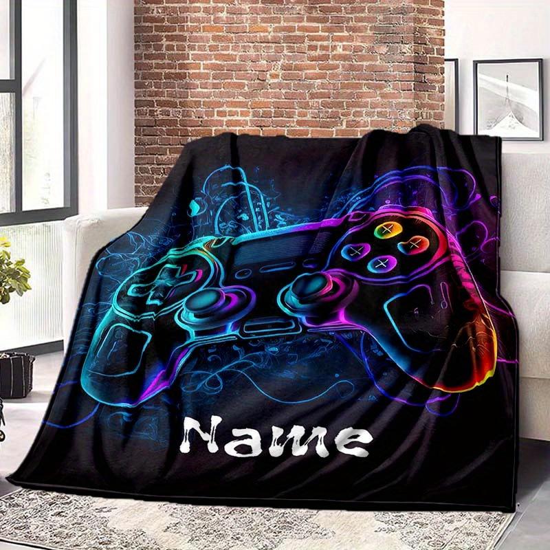 Color Game Controller Customize Your Name Blanket Used For Chair Office Sofa Bed Camping Soft And Warm Giving Friends And Relatives Birthday