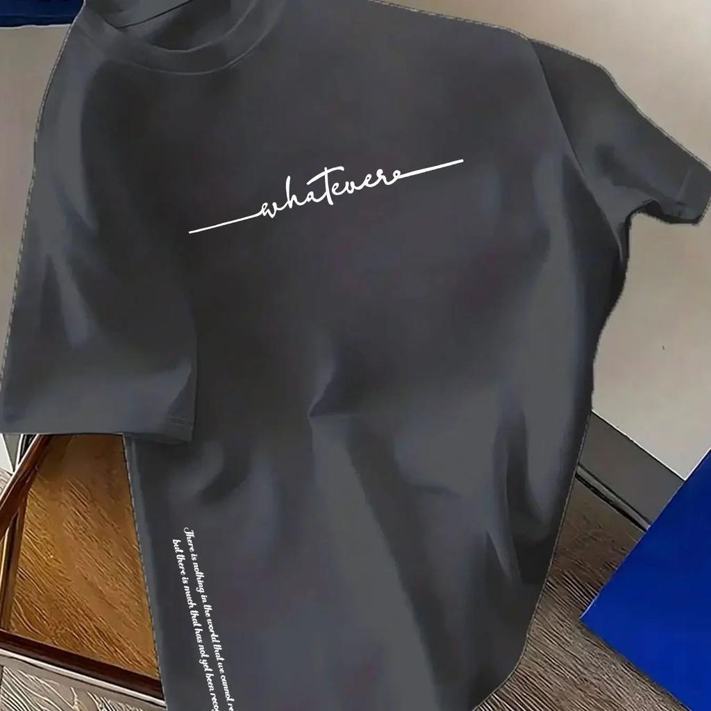Summer Fashionable Casual Sports Loose Simple Letter Printed Round Neck Short Sleeved Oversyzed T-shirt Top