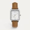[RUMTON] RUMTON Men's Mother of Pearl Leather Wristwatch Harbor White Silver Camel