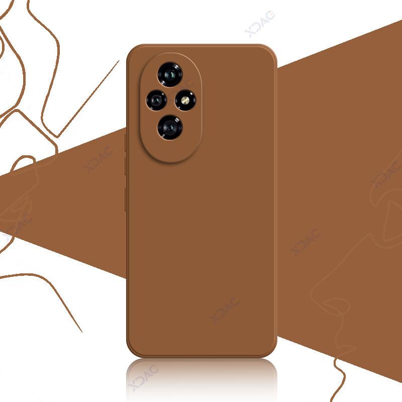 Mobile Phone Case for Honor 200 Pro Honor200 200Pro 5G 360 Soft Luxury Square Liquid Silicone Back Cover Waterproof Bag