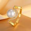 High-end Pearl Ring for Women High-end Ins Style Natural Fashion Niche Light Luxury Pearl Ring for Women