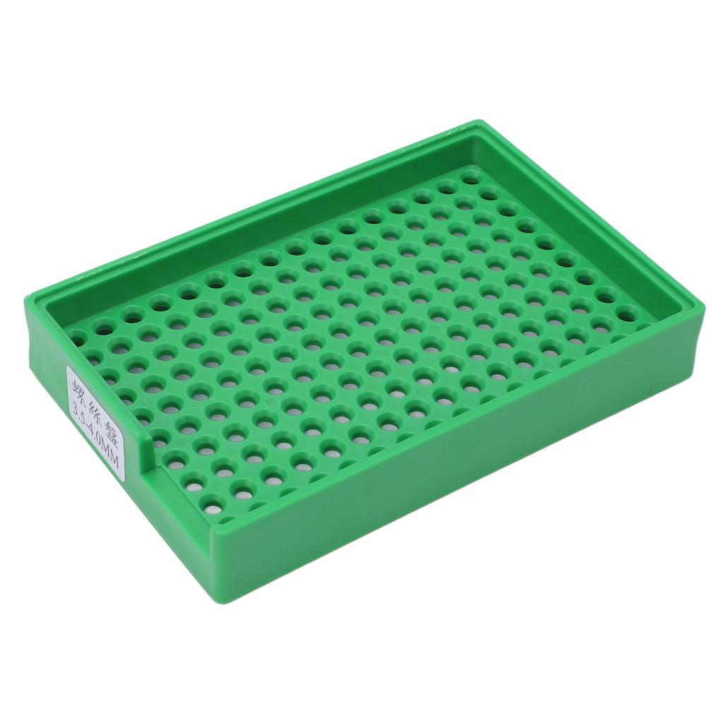 Bandeja para Tornillos PP Soporte de Almacenamiento Ranurado 3,5-4,0 mm 160 Agujeros Organizador Antiestático para el Trabajo