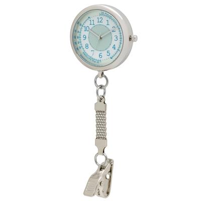 Taschenuhr mit Pulsspeicher, leuchtend, blau [Fieldwork], Damen-Clip, MKK2304-3