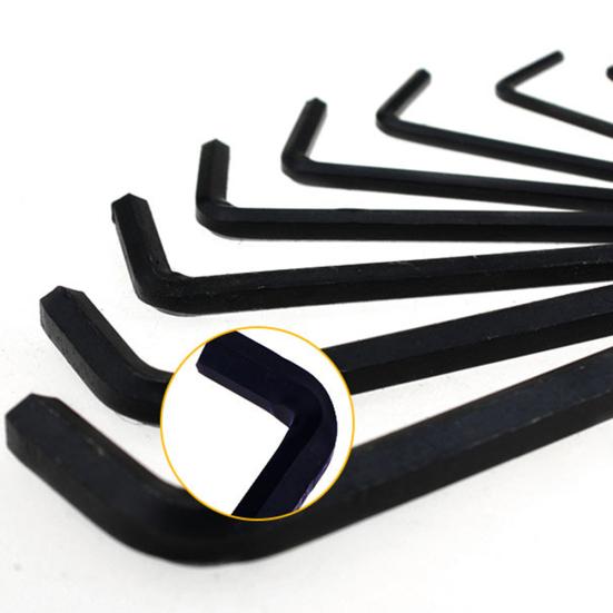 8Pcs Steel Hexagon Hex End Key Wrench Set with Spring Circle Bike Repair Tool