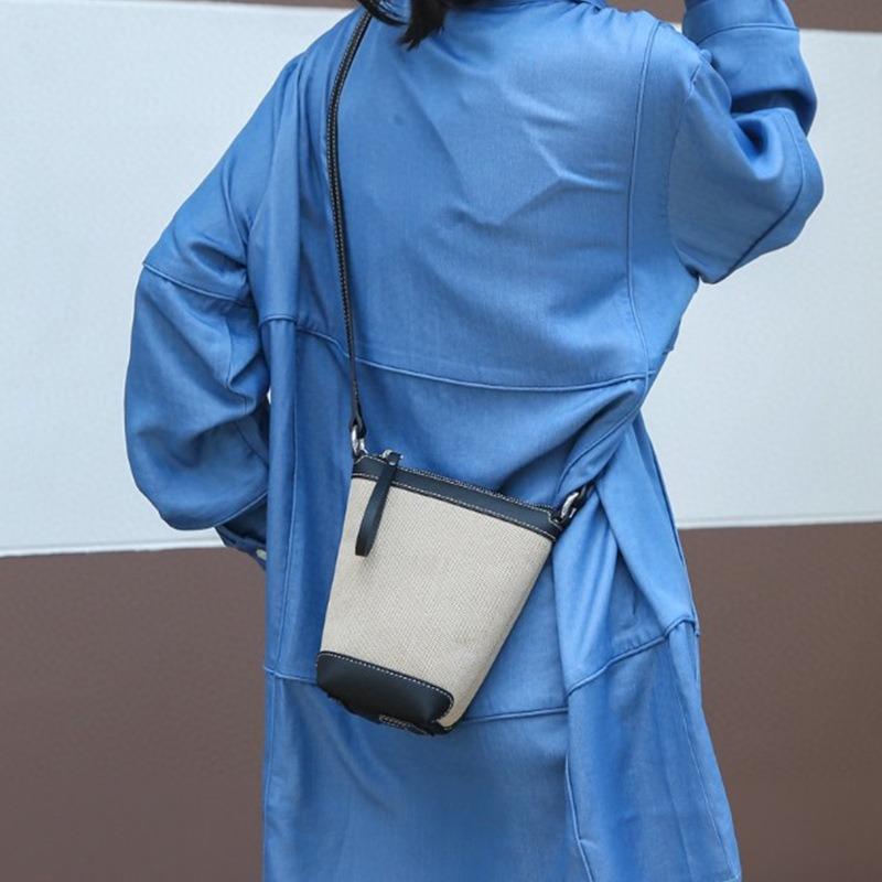Summer new trendy women's bags mini messenger bags woven bucket bags premium lightweight small bags