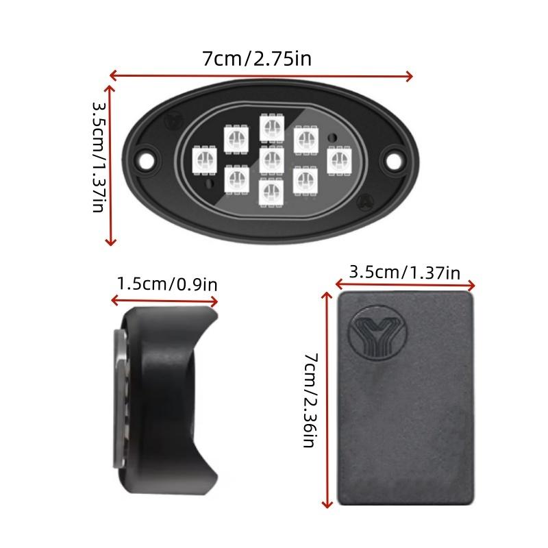 4/6/8/10 Pods, RGB LED Rock Lights For Trucks, APP/Remote Control & Music Mode, For Pickup Off Road RZR SUV ATV UTV Car