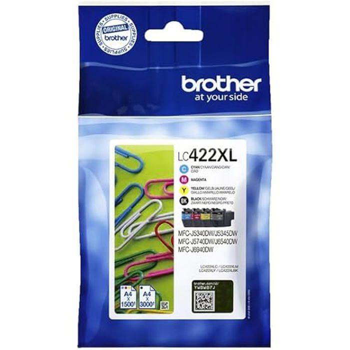 Cartouches D'encre - Brother - LC422XL - Noir/Cyan/Magenta/Jaune - Pack De 4 - Origine Générique