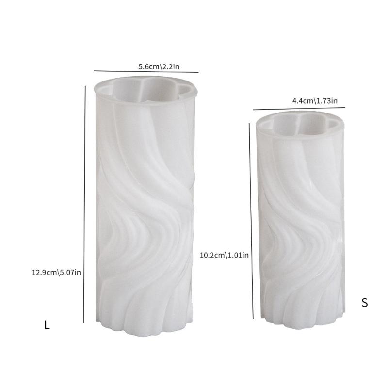 Multipurpose Sturdy Silicone Ripple Candle Holder Mould Set Portable for Resin Plaster Craft Supplies Assorted Sizes
