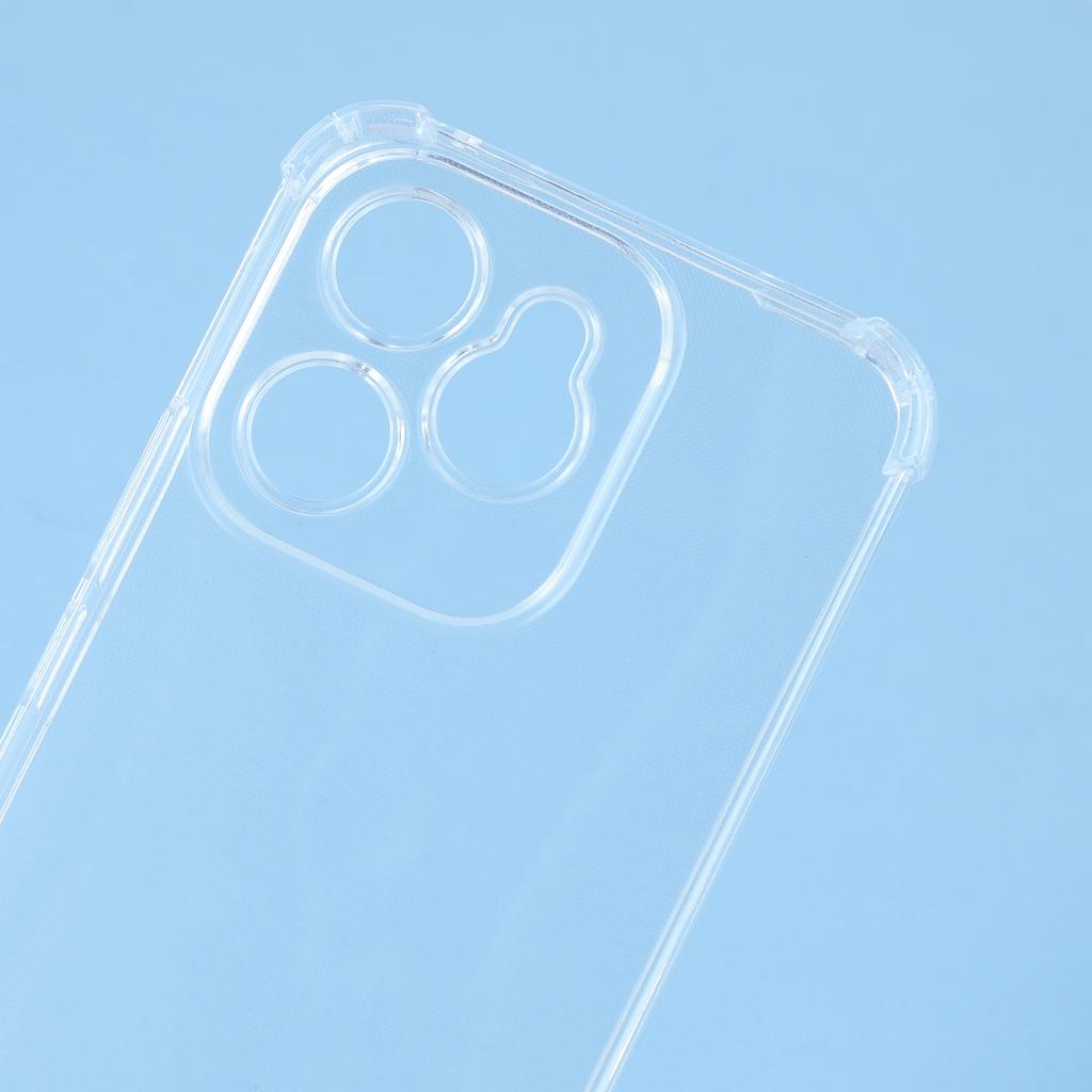For Honor 400 Lite 5G Case Reinforced Corner TPU Clear Phone Cover with Lanyard