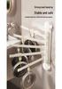 Punch-Free Rotating Towel Rack with Suction Cups - Foldable, Wall-Mounted Multi-Bar Hanger for Bathroom Storage