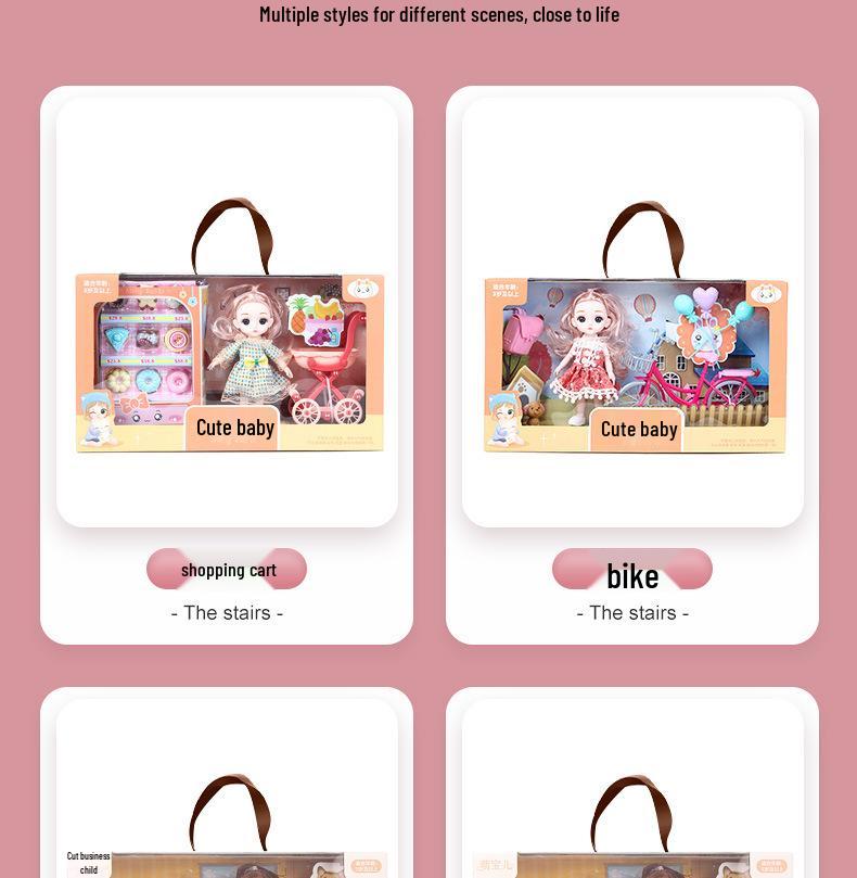 Princess Doll Gift Box Set: Dress-Up Barbie Doll Toys for Girls