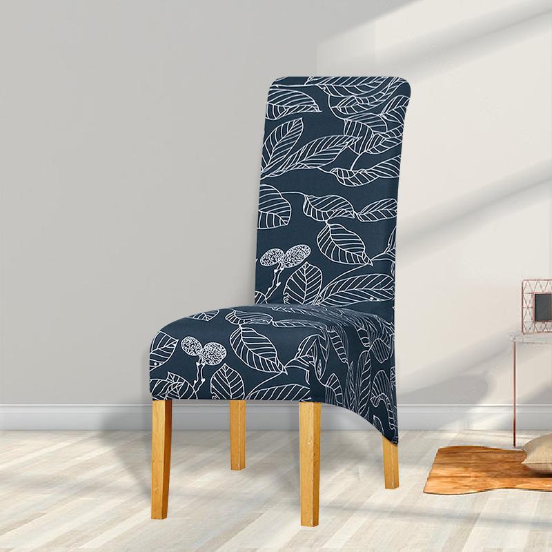 Bedruckte Stretch-Stuhlbezüge in großen Größen, Schonbezüge mit langer Rückenlehne, Sitzbezüge für Esszimmer, für Zuhause, Restaurant, Hotel, Party, Hochzeit, Bankett
