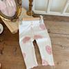 Jaydyequ Baby Pajamas Lightweight Long White Heart 90cm Set, Spring/Summer/Autumn, Cotton, Sleeve, Girls' Loungewear, Print,